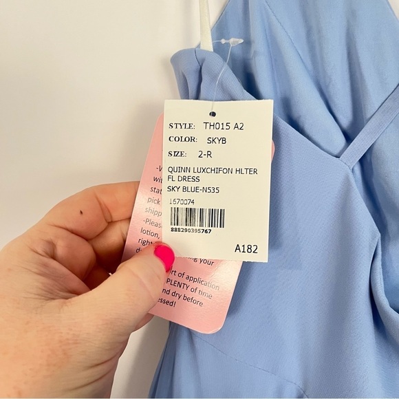 Dessy Collection- COWL NECK CRISS CROSS BACK MAXI DRESS - Picture 8 of 12